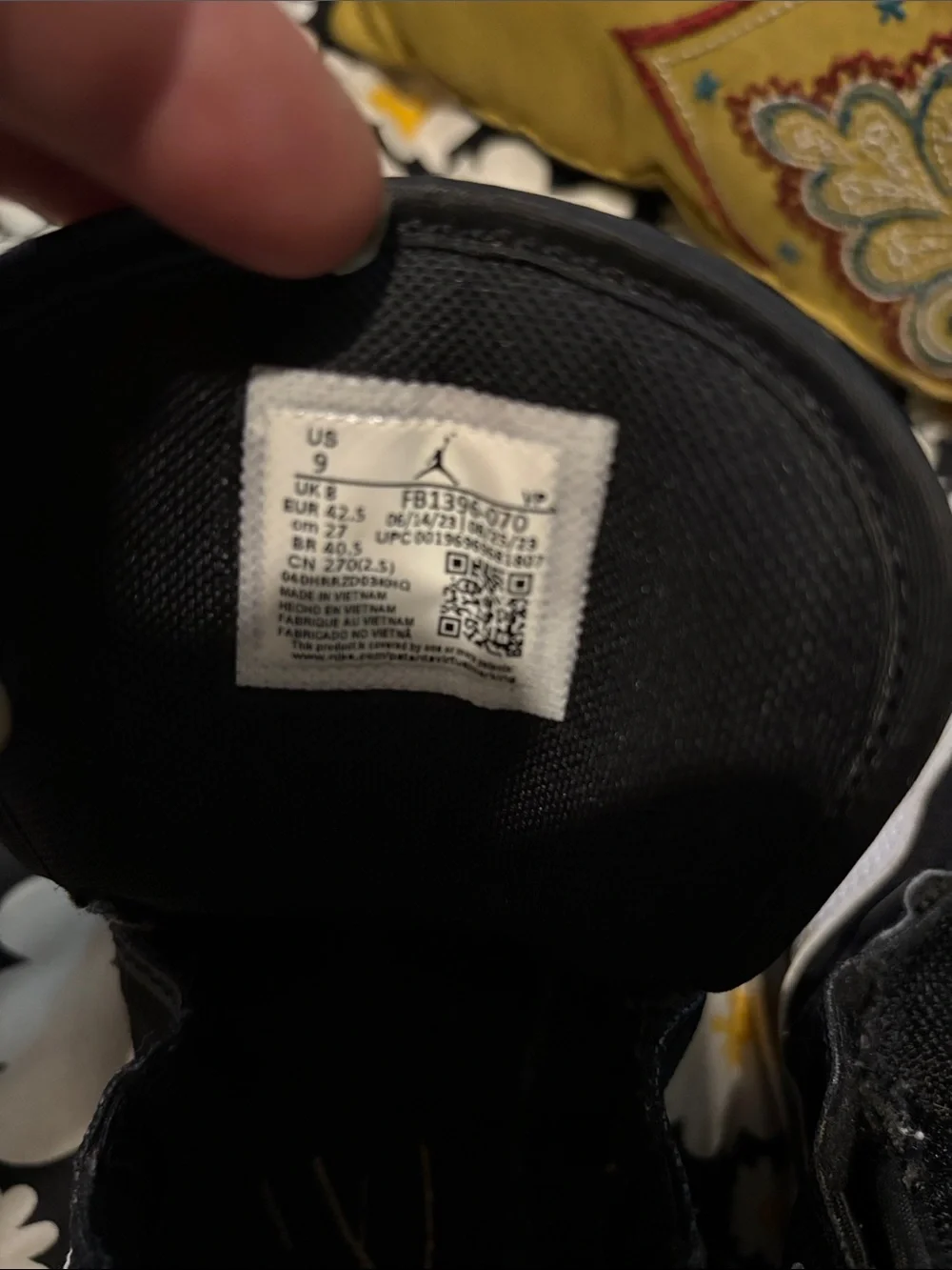 Jordan  Black, White & Gold High-Top Sneakers